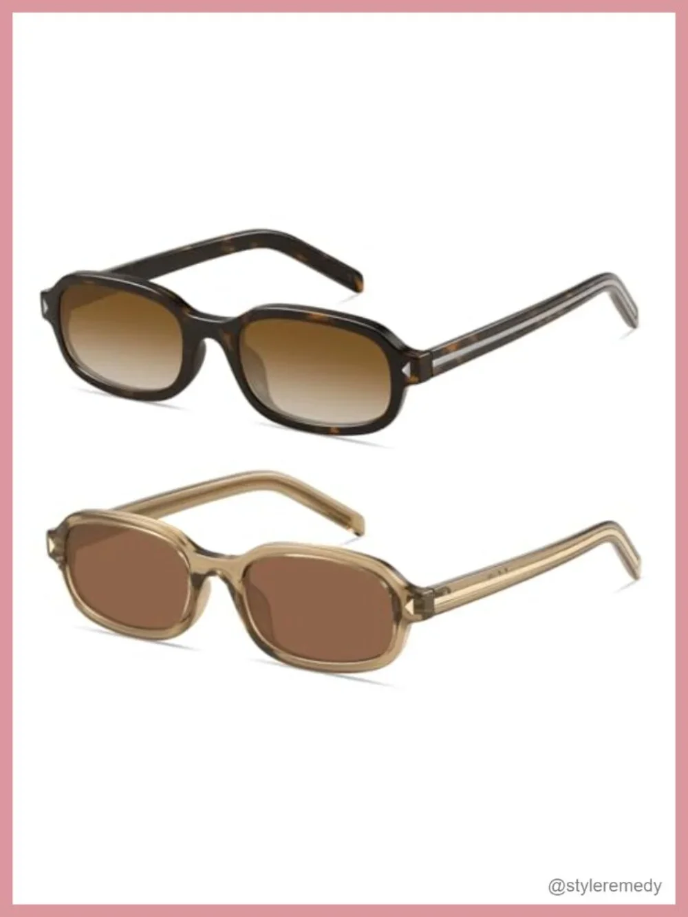 Trendy Rectangle Sunglasses for Women Men Retro 80s 90s Y2k Narrow Sunnies UV400